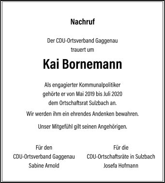 Nachruf Kai Bornemann